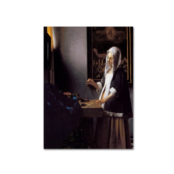 Trademark Fine Art Johannes Vermeer 'Woman Holding a Balance